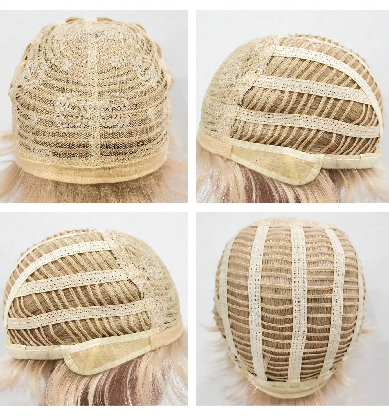 Peruca de Alta Qualidade e Confortável de 8 Polegadas Loira de Textura Natural Reta Curta com Franja, Peruca Sintética Resistente ao Calor para Mulheres e Meninas, para Uso Diário, Festa, Cosplay e Moda