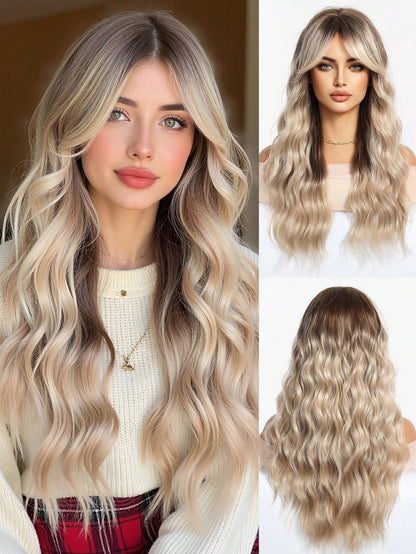 Peruca Feminina Cabelo Longo Ondulado 