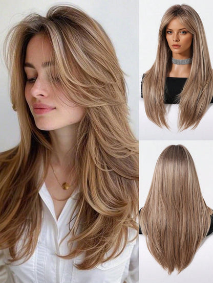Peruca Feminina Longa com Franja 