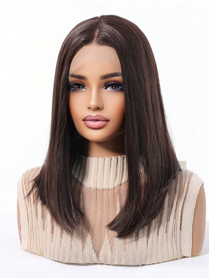 Lace Cabelo Curto Liso Renda HD 13x4