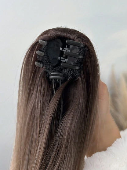 Aplique de Cabelo Rabo de Cavalo com Piranha