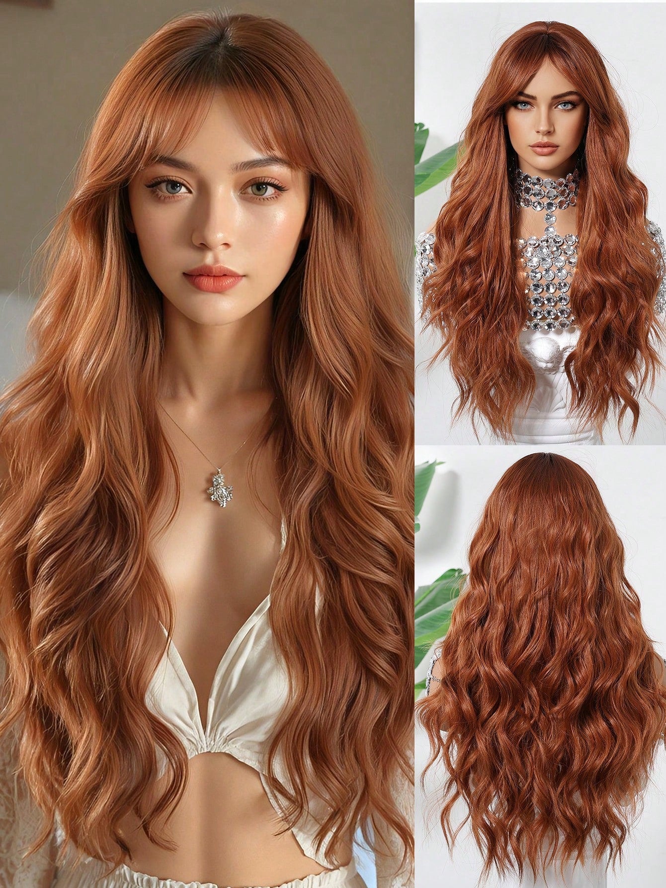 Peruca Feminina Cabelo Longo Ondulado 