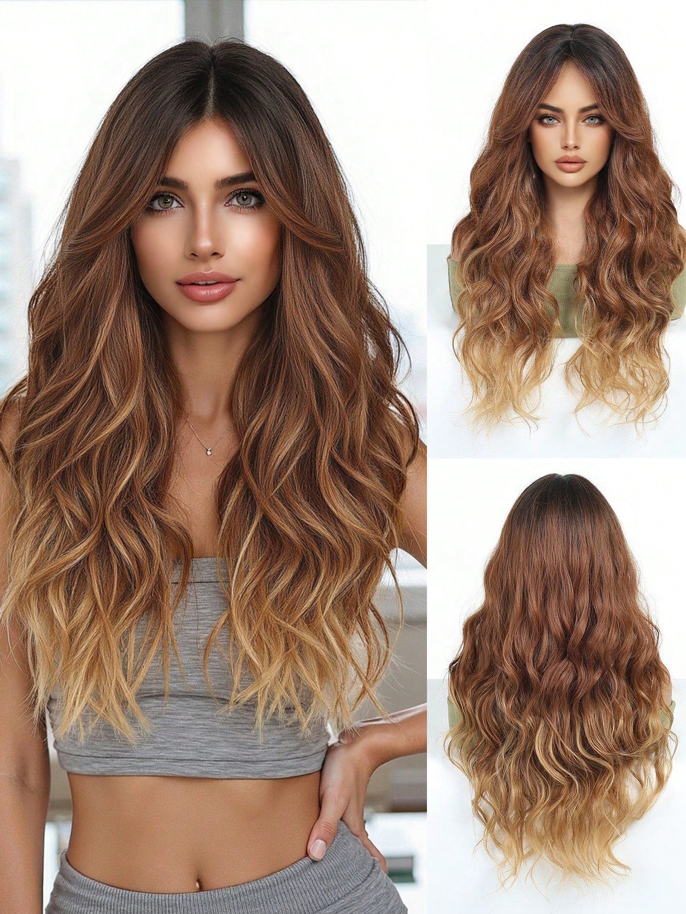 Peruca Feminina Cabelo Longo Ondulado 