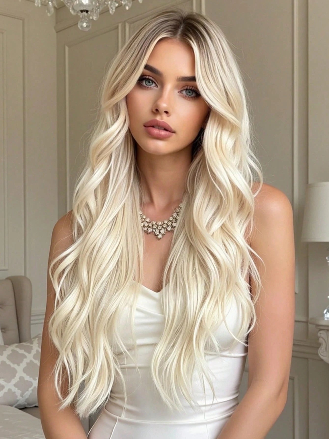 Peruca Feminina Cabelo Longo Ondulado 