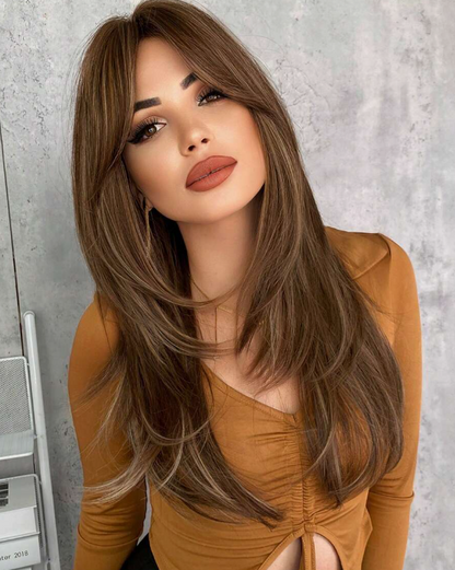 Peruca Longa Feminina Corte V